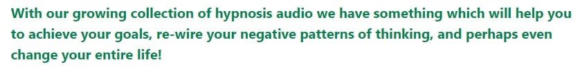 Hypnosis audio