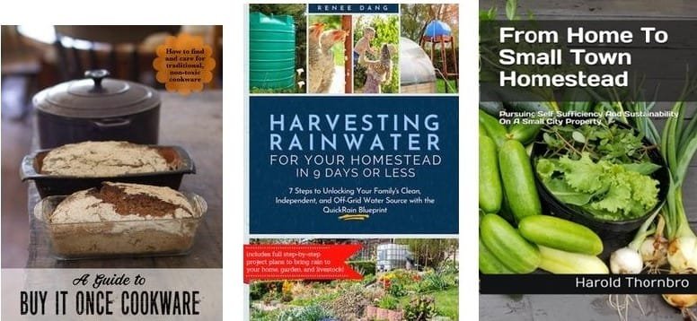 Covers of some of the e-books in the 2023 Homesteading Bundle